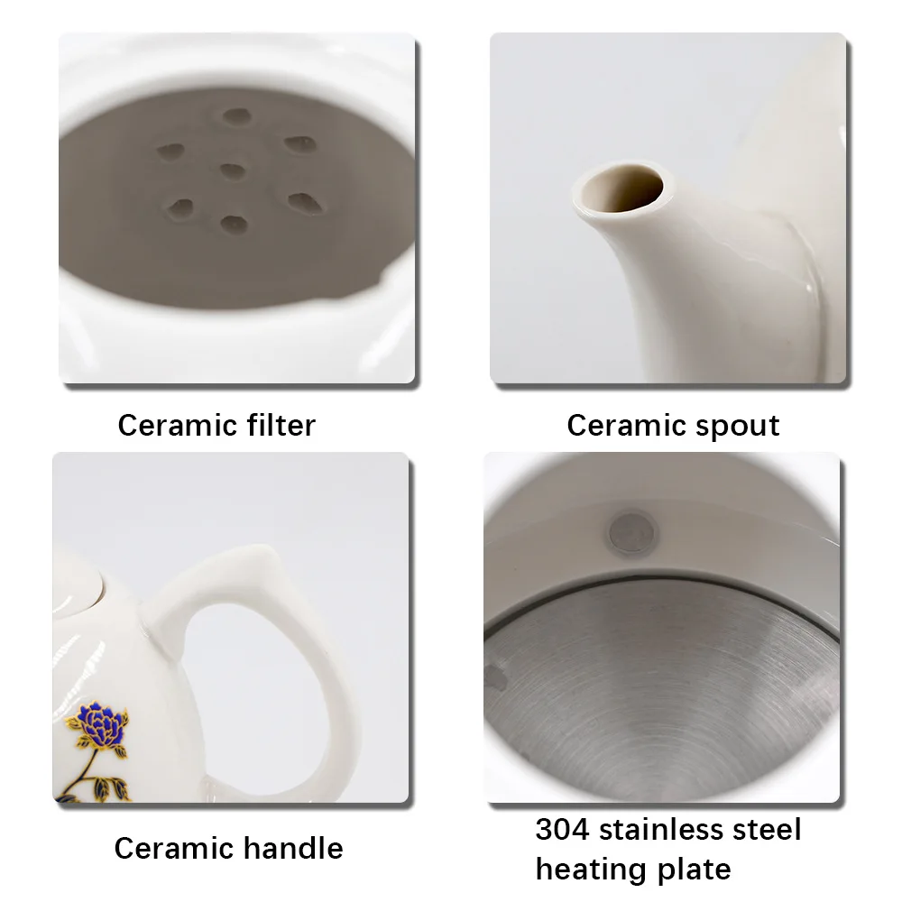 Electric Ceramic Discolourable Teapot Kettle Water Boiler Heating Device Automatic Power off | Бытовая техника