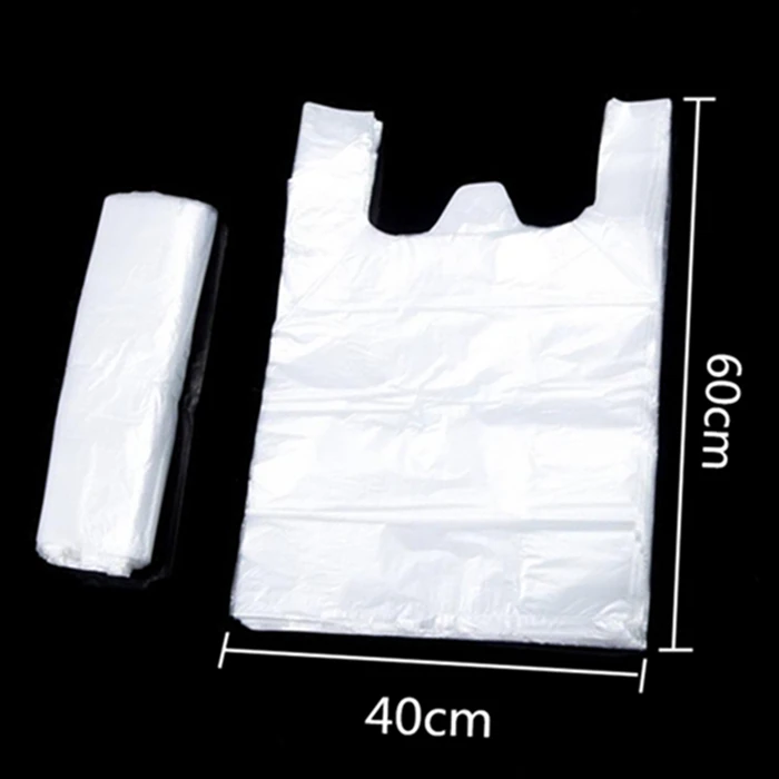 40x60cm-50pcs 500 грамм/упаковка прозрачные сумки пластиковые хозяйственные сумки 20x30 см средней толщины многоразовый пакет для покупок с ручкой пищевые сумки - Цвет: 40x60cm-50pcs