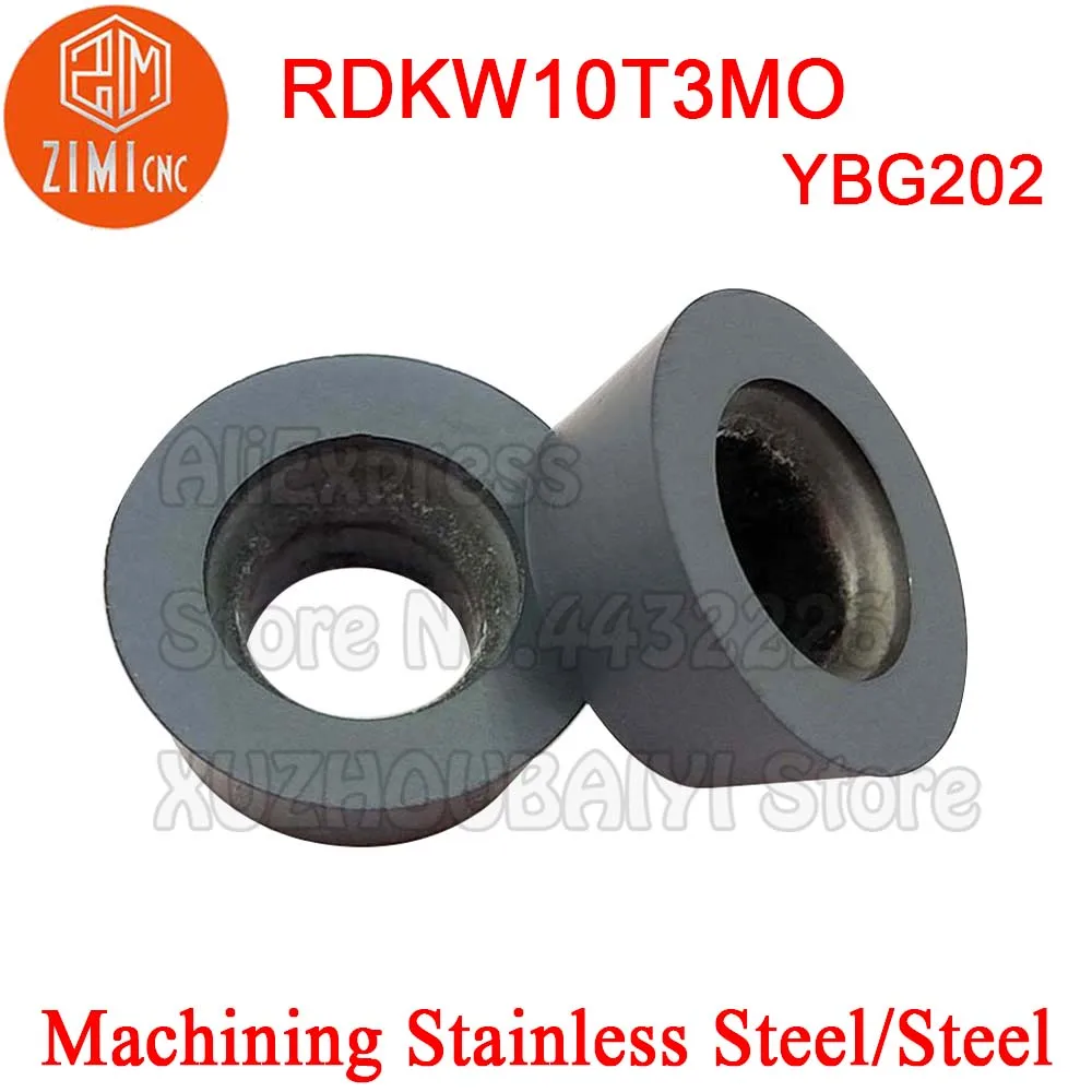 10pcs RDKW10T3MO YBG202 Carbide Milling Inserts Turning Tools CNC Cutter Lathe RDKW Blade for stainless steel and - купить по
