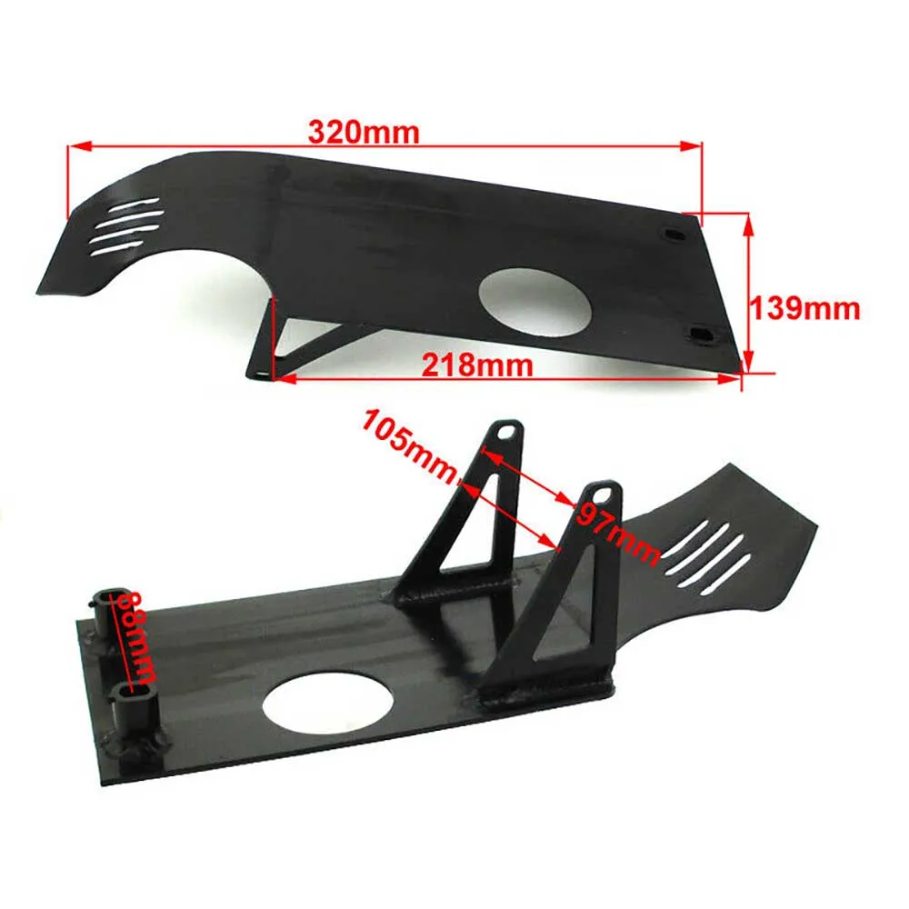 Черная защитная пластина для двигателя Pit Dirt Bikes SDG Braaap Taotao Coolster Go Kart XR50 CRF50 XR CRF 70 110
