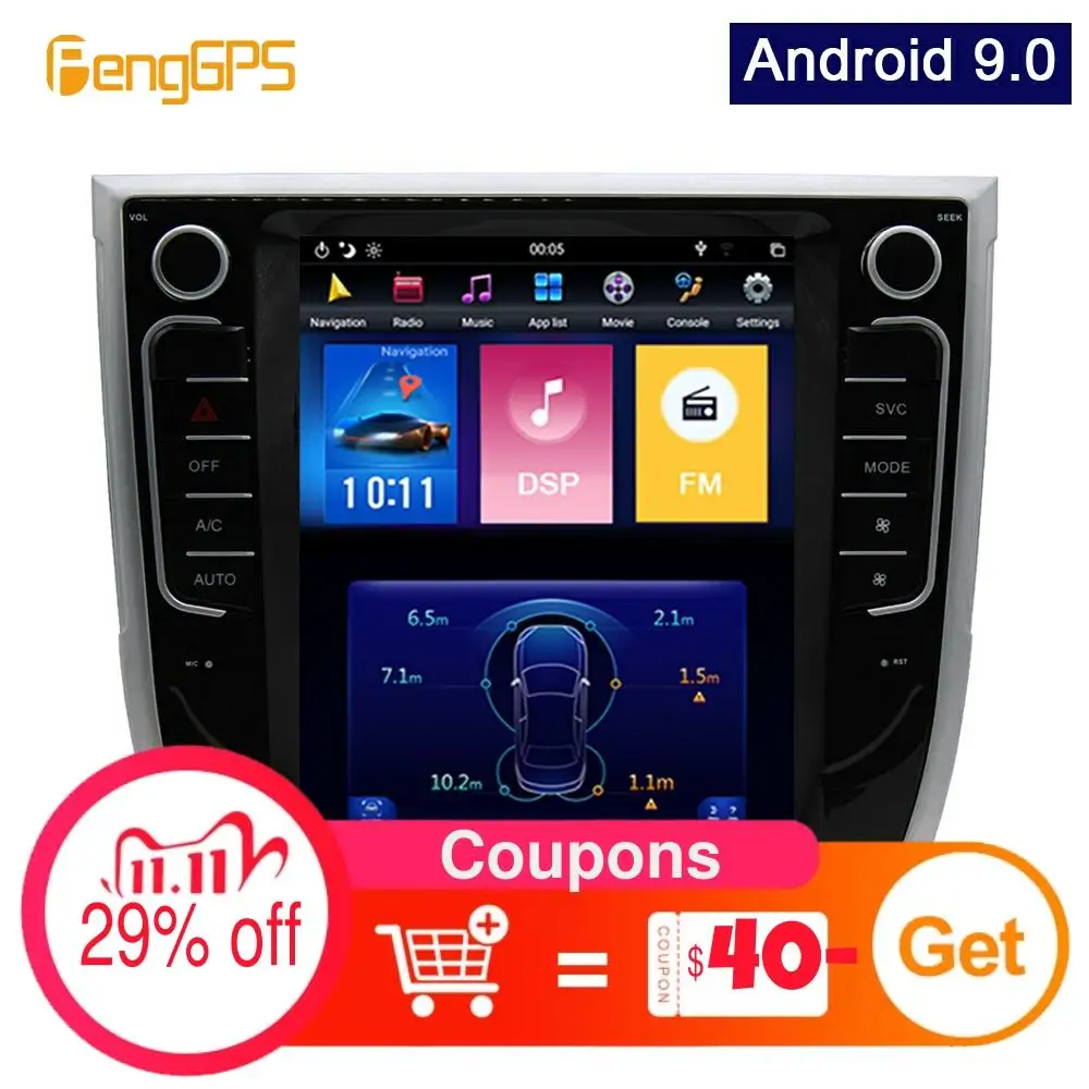 

Android 9.0 Tesla Vertical Screen car Player GPS Navigation For GREAT WALL Haval H6 2015+ Audio Player 10.4 inch