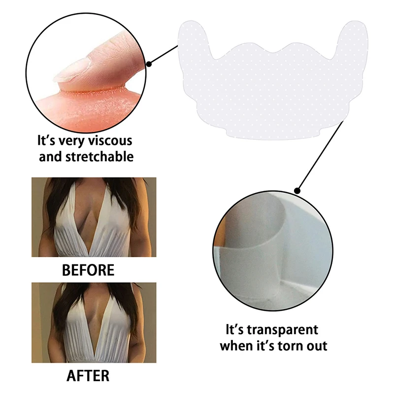 

Women Mesh Chest Stickers Invisible Breast Lift Tape Overlays Nipple Stickers Reusable Bra Nipple Covers Nude Breast Pad
