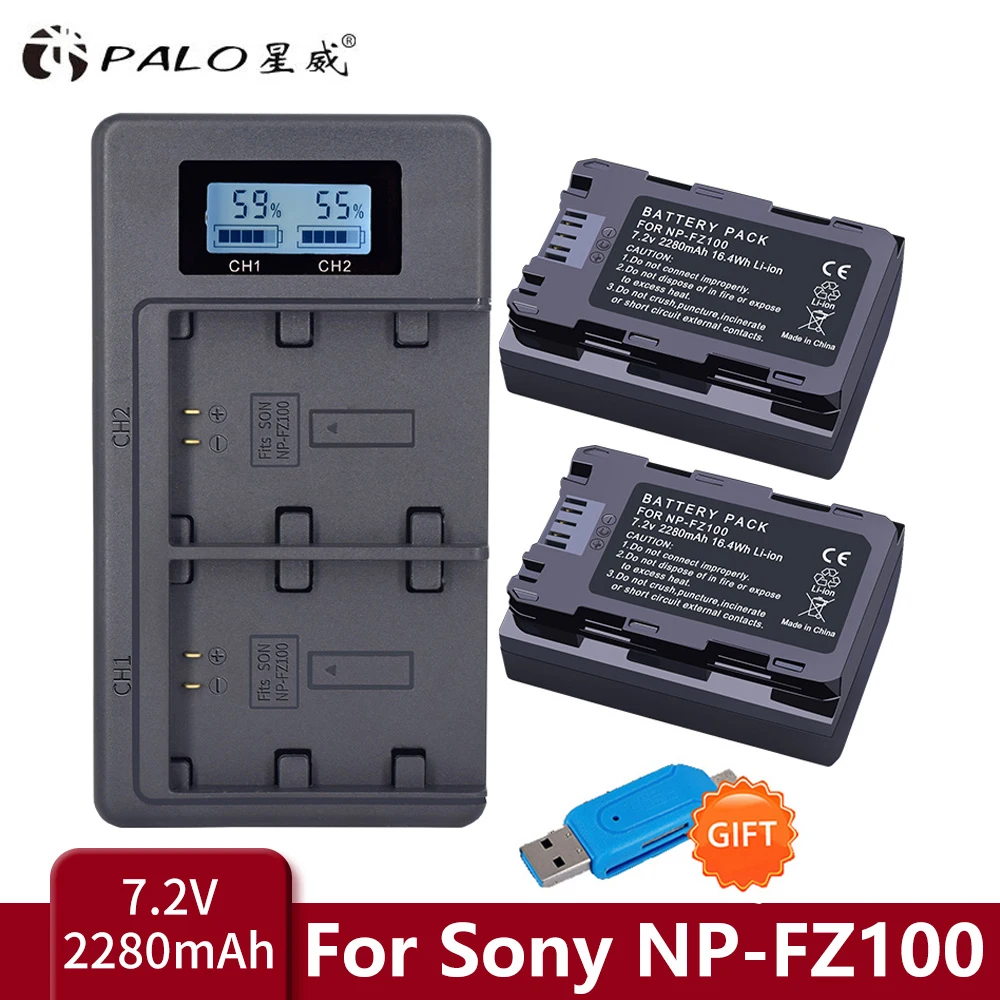 1 4 года шт 2280 мА/ч NP FZ100 NPFZ100 Батарея + ЖК дисплей Dual USB Зарядное устройство для Sony A6600