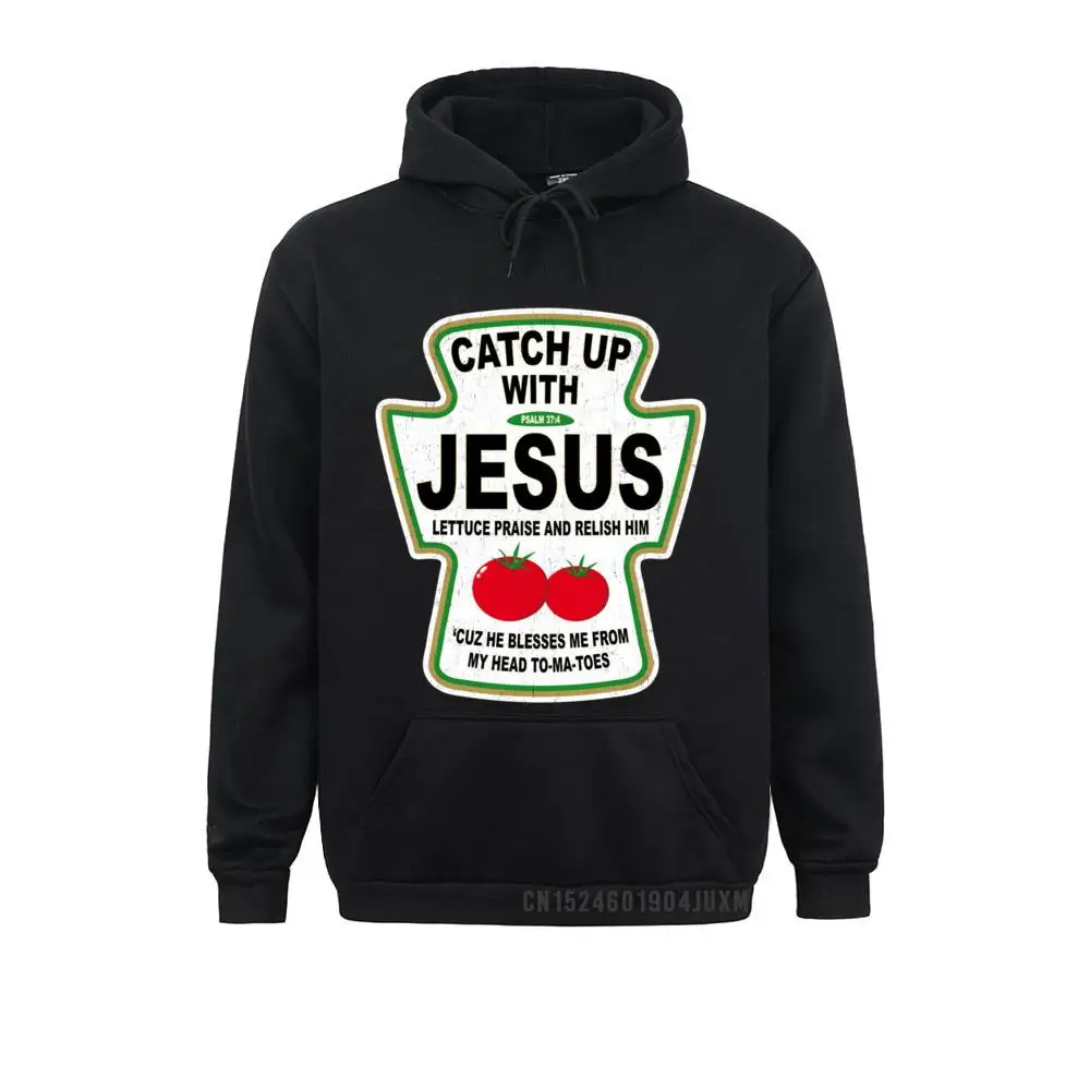 

Prevalent Men Sweatshirts Grunge Christian Catch Up With Jesus Ketchup Hoodie Hoodies Long Sleeve Sportswears Casual