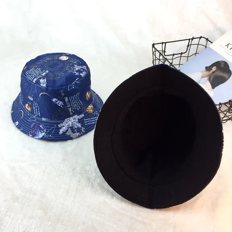 

Planet Double Sided Wear Bucket Hat Fisherman Hat Outdoor Travel Hat Sun Cap Hats for Men and Women 31