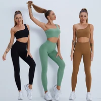 2 piece women athletic clothing seamless yoga sets fitness sports set jogging slim sportswear breathable gym bra elastic leggins