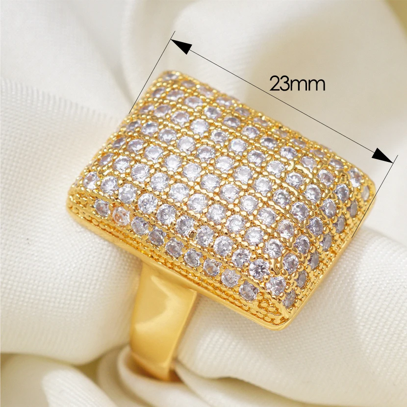 Женское Обручальное кольцо с желтым золотом большое ювелирное изделие для