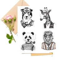 smart animals transparent clear stamps for diy scrapbooking card making stamps fun decoration supplies