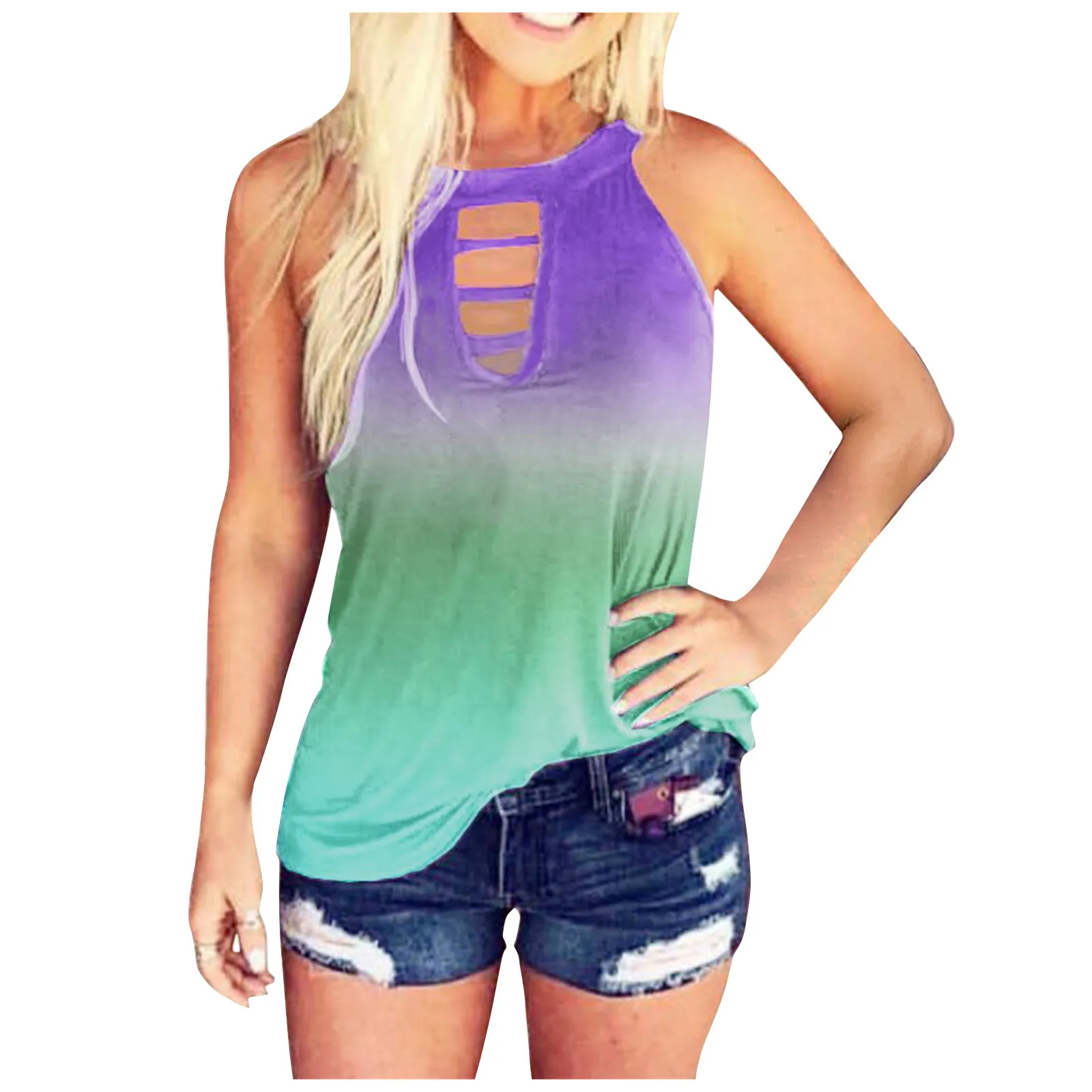 

Women Tank TopsRound NeckTravelPullover Blouses Tops