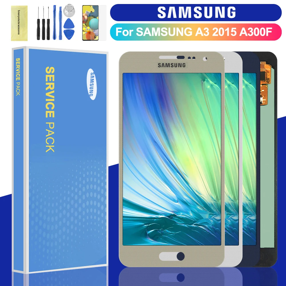 ЖК дисплей Super AMOLED для Samsung Galaxy A3 2015 A300 A3000 A300F A300M с сенсорным экраном и