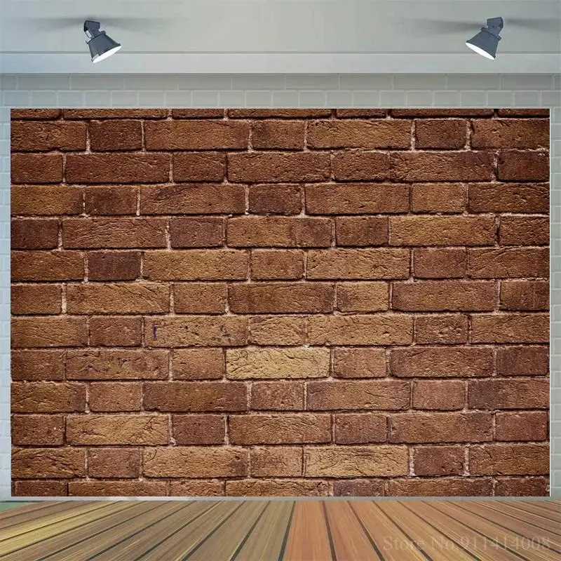 

Brown Brick Wall Grunge Old Room Decor Baby Shower Vinyl Baby Pet Toy Portrait Photo Backgrounds Photo Backdrops For Photophone