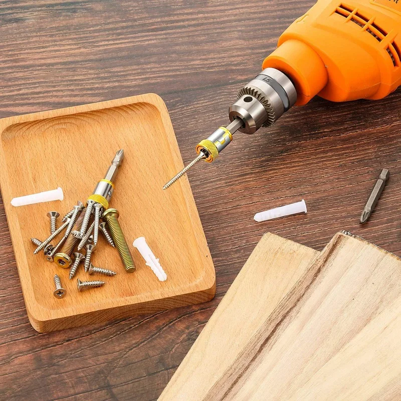 

5Pcs Magnetic Screw Ring Bit Magnetizer Ring Metal Magnetizer Screw, Removable for 1/4 Hex Screwdriver and Power Bits