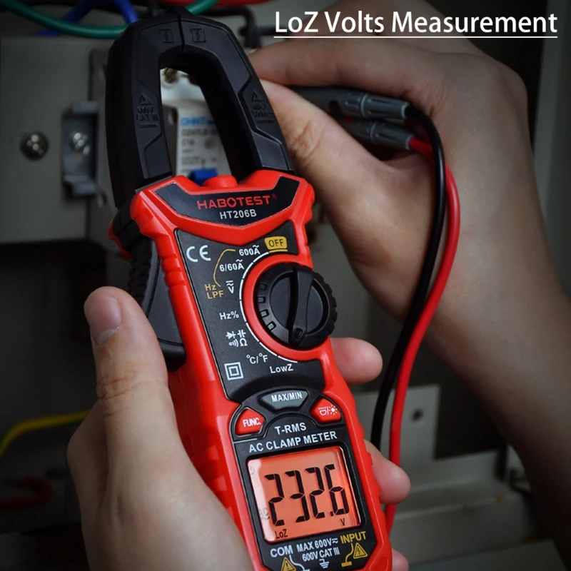

HT206A/B/D Digital Clamp Meter Multimeter Pinza Amperimetrica True RMS High Precision Current Capacitance NCV Ohm Hz Tester