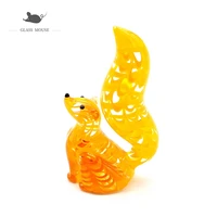 new handmade murano glass squirrel art figurine miniature cute animal ornament xmas gifts for kids home decor charms accessories