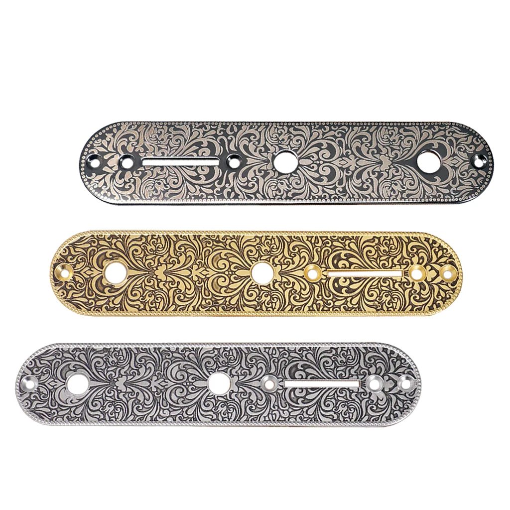 

MagiDeal 8pcs Guitar Bridge Switch Control Plate Cover Carving for TL Guitar