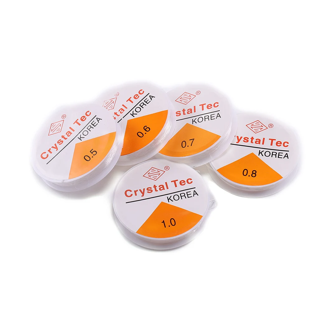 

1Roll Dia 0.4-1.0mm Clear Nylon Crystal Stretchy Elastic Rope String Line Beading Cords For DIY Bracelets Jewelry Making Finding