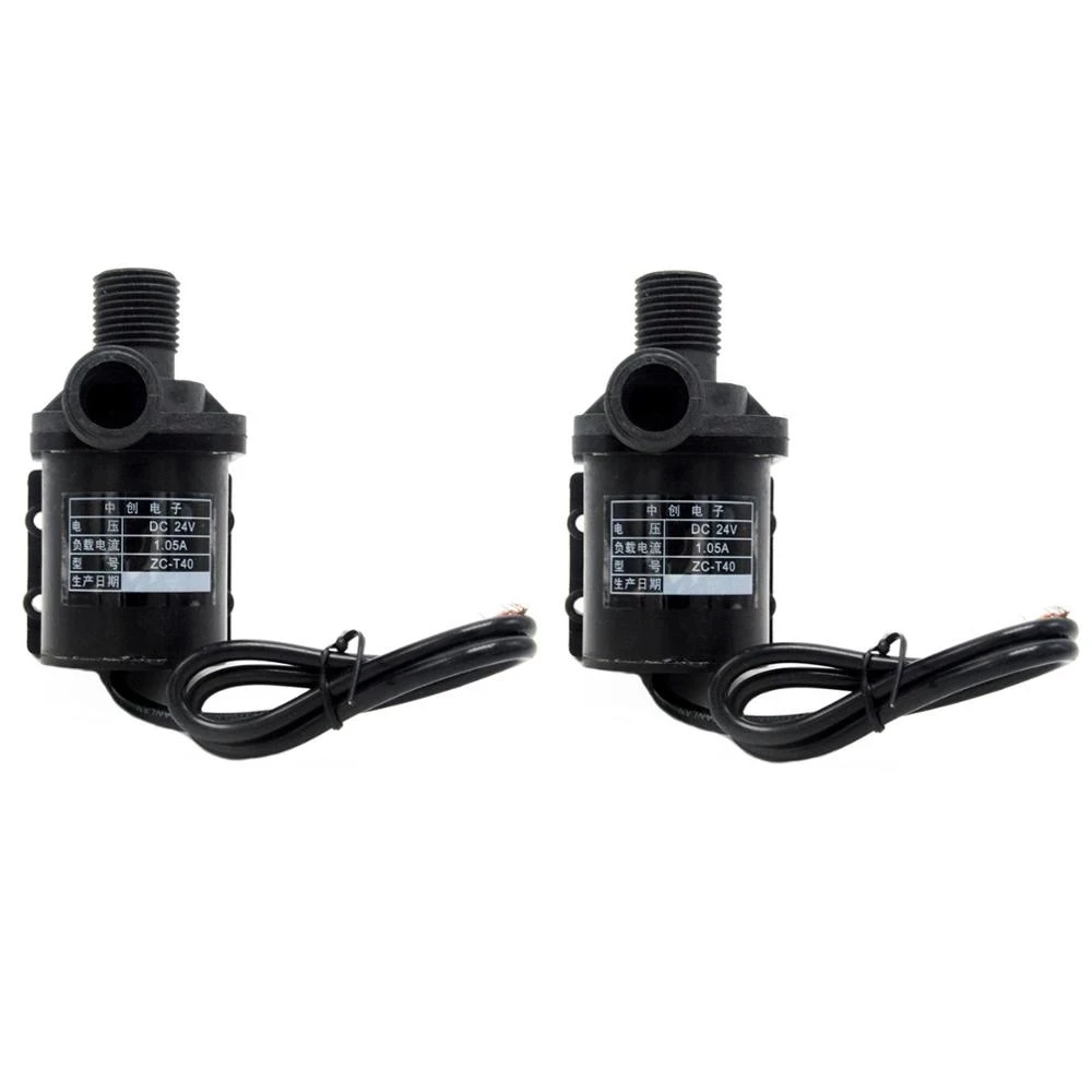 

2pcs 24V ZC-T40 DC Mini Brushless Magnetic Hot Water Pump High Temp 100 Degrees C