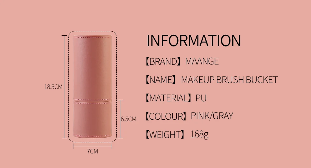 Органайзер для косметических кистей MAANGE 1 шт. цилиндрический футляр из