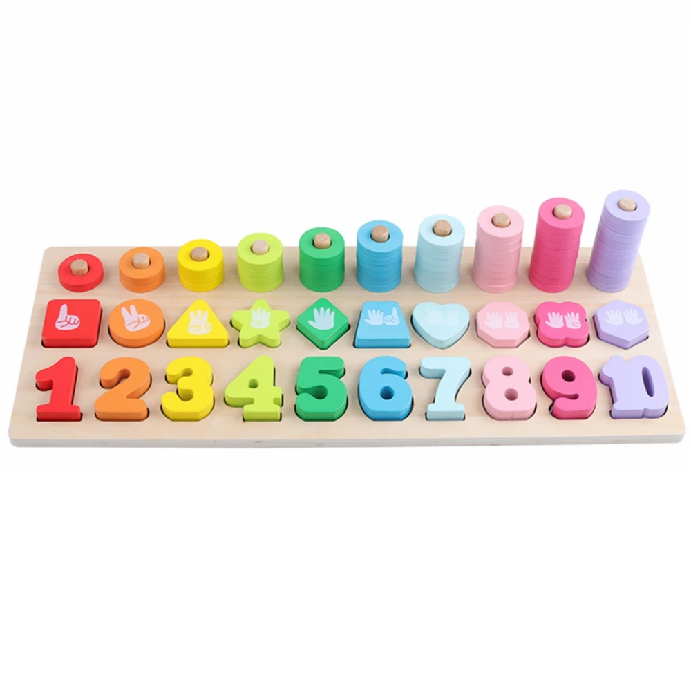 Counting board B Игрушки для детей дошкольного возраста Монтессори, Обучающие приспособления для раннего образования, математические игрушки, цифровые часы, деревянная игрушка, счетная геометрическая форма соответствия - Цвет: Counting board B