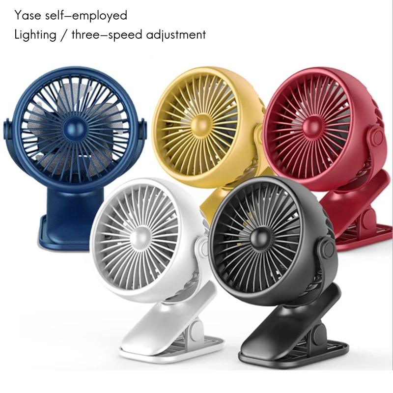 

Rechargeable USB Fan Desktop Mini Fan 3 Speed Super Mute Cooler for Office Car Travel Portable Cooling Clip Fans