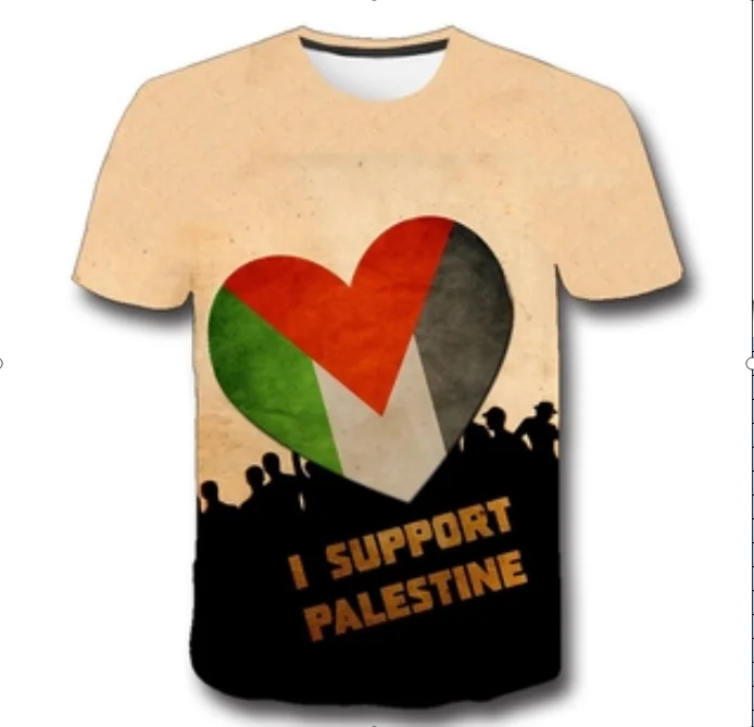 

T-Shirt Gaza Fist Faust Free Palestine Intifada Israel Arafat Muslim Palstina Gift Funny Tee Shirt 6XL