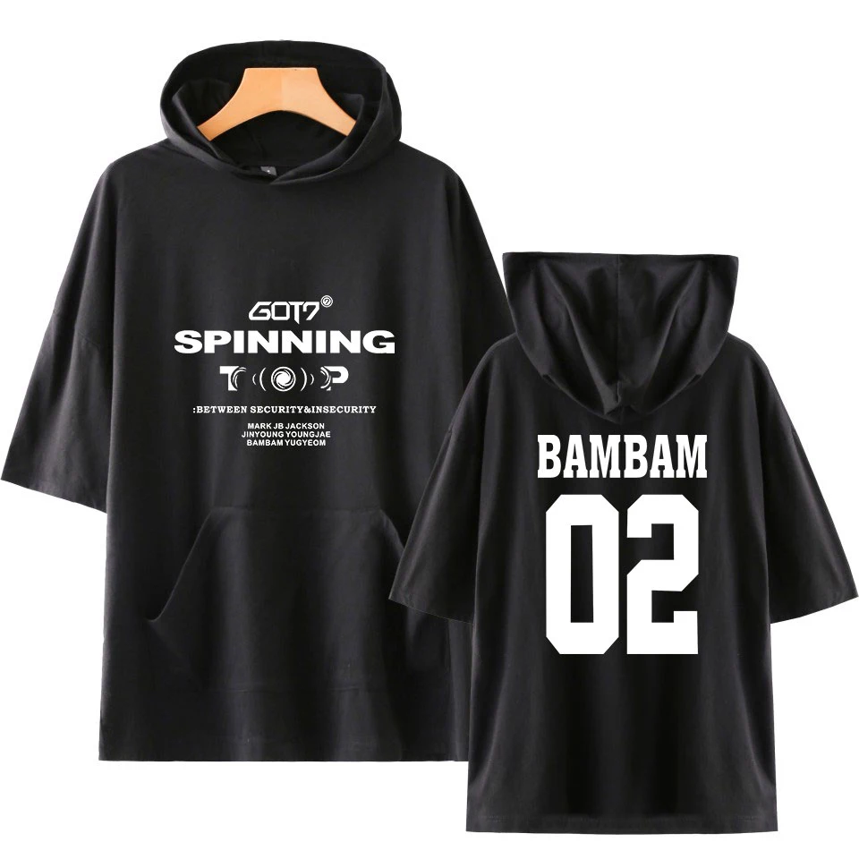

Kpop GOT7 Custom Printed Hooded T-shirts Women/Men Summer Short Sleeve Tshirts Harajuku Casual Streetwear Clothes 5 Color Print