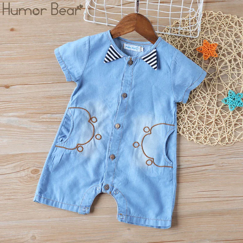 BT043B70 Humor Bear/Одежда для маленьких девочек модный повседневный комбинезон с цветочным рисунком для маленьких девочек, костюм с короткими рукавами+ шапочка комплект из 2 предметов, одежда для малышей - Цвет: BT043B70