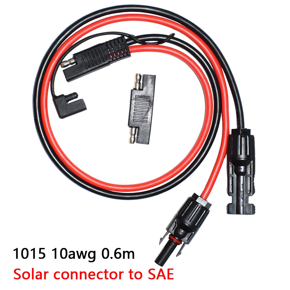 

Переходник для солнечных соединителей SAE 10AWG, Кабельный соединитель с обратной полярностью SAE-SAE для солнечных панелей RV 60 см/2,0 фута