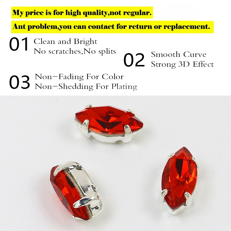 10*5 мм искусственный кристалл разы s с зажимами пришивные стразы аппликации