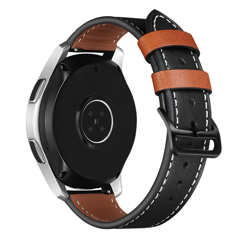 20 22mm sport watchband cow leather band for samsung galaxy watch 46mm gear s3 huawei watch replacement strap amazfit myl 12k free global shipping