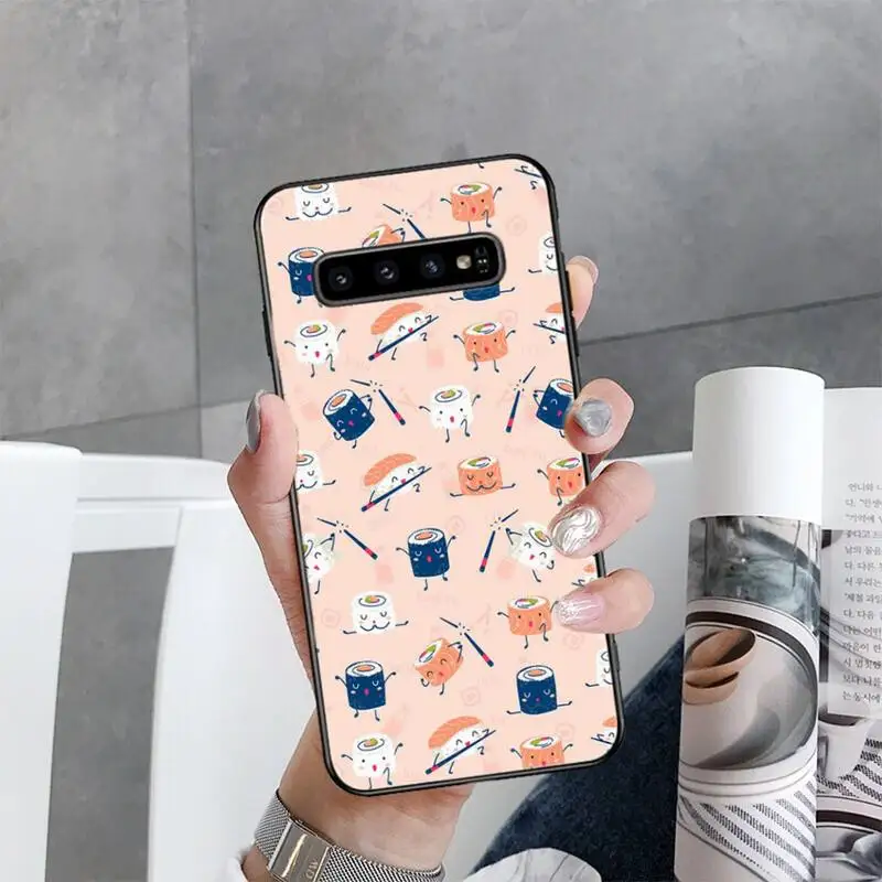 

Food Sushi Phone Case For Samsung Galaxy S10E S20 Ultra S10 S21 S7 S8 S9 Plus S21Plus S20FE