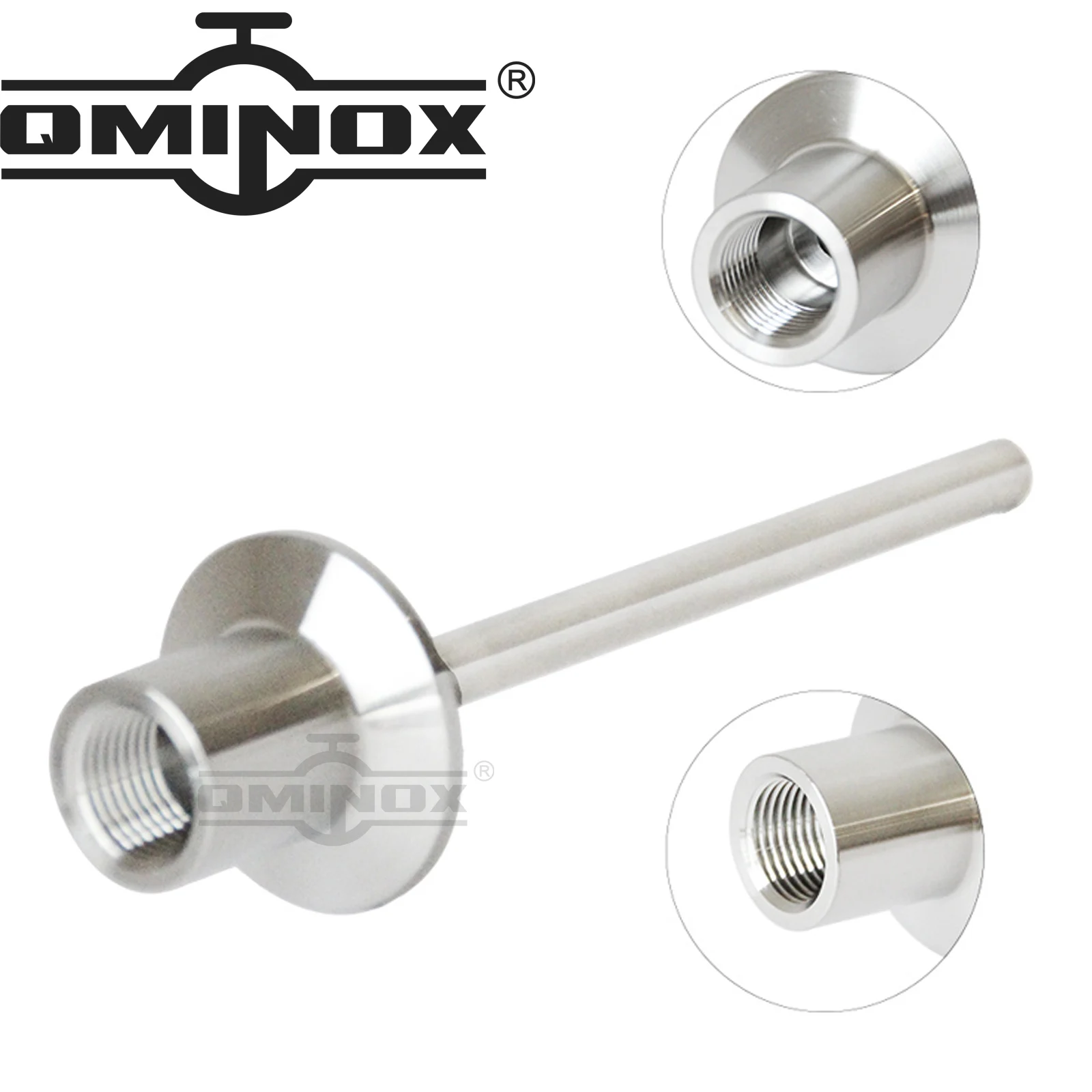 Тройной зажим 1 5 дюйма x Thermowell 6 дюймов с переходником внутренней резьбой 1/2 NPT