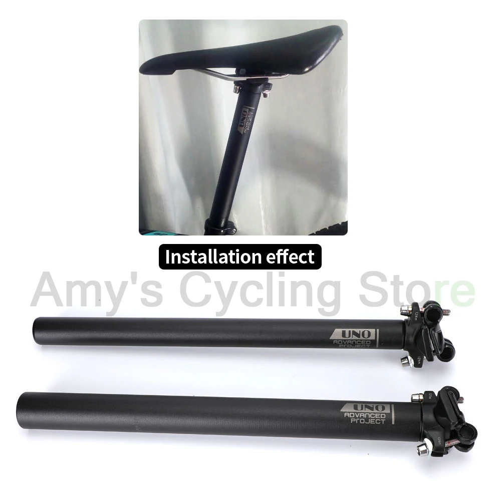 

UNO MTB Road Bike Seatpost 350mm Bicycle Saddle Tube 25.4/27.2/30.9/31.6mm Ultralight Aluminum Bike Seat Pole Cycling Parts