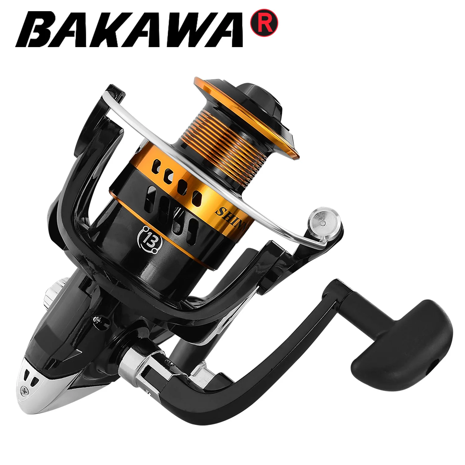 

BAKAWA Fishing Reel BA500-7000 Series Max Drag 10kg Spare Metal Spool Spinning Wheel 5.2:1 Speed ratio Saltwater For Carp Pesca