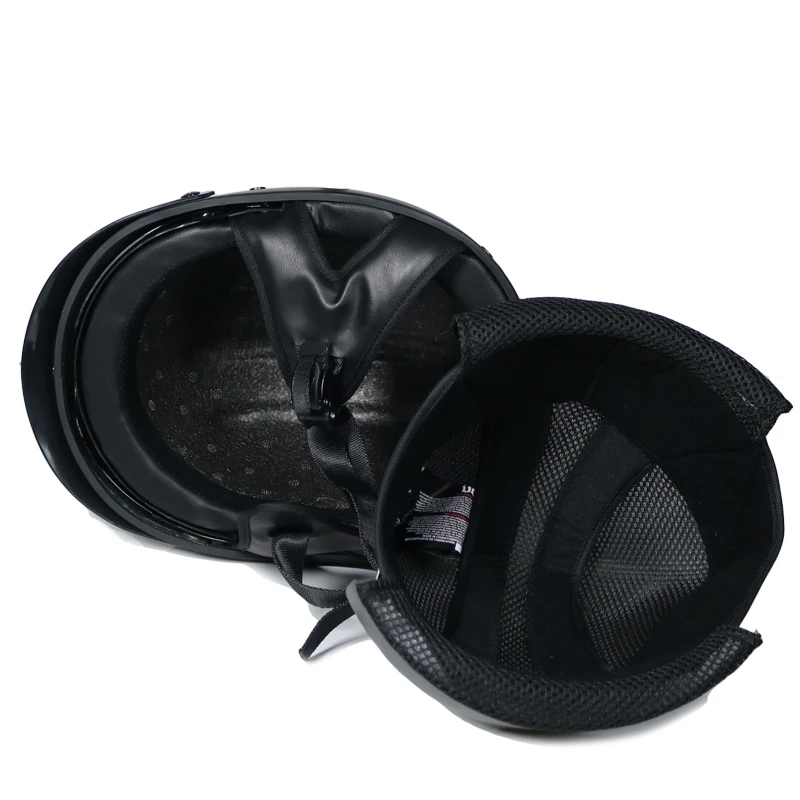 Мотоциклетный шлем ретро винтажный полулицевой с внутренним солнцезащитным