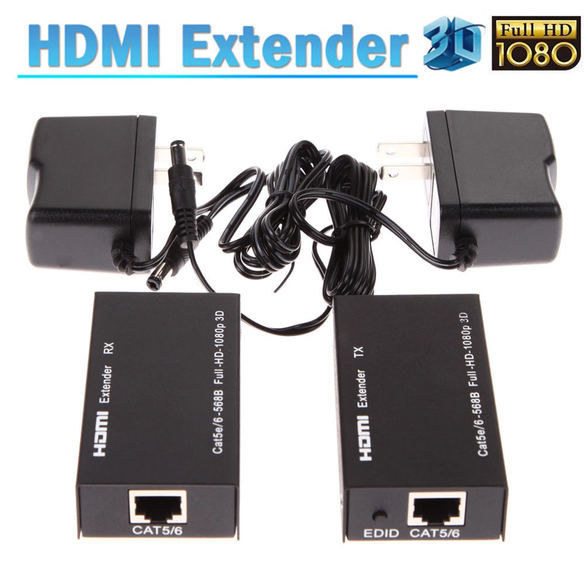 Новый HDMI/разветвитель DVI по Cat 5e/6 Ethernet конвертер 1080PTo196FT 60/120MUS| |