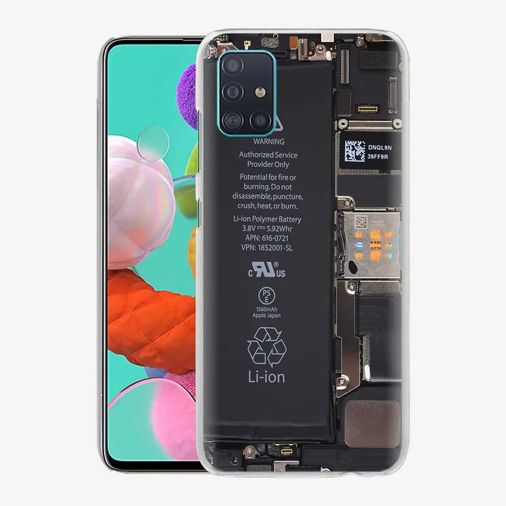 

Camera Battery Calculator Hard PC Phone Case For Samsung Galaxy A51 A71 A31 A41 A21s A91 A12 A02s A42 5G Cover Coque Fundas Capa