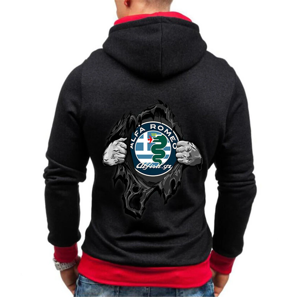 

2021 Men's New Alfa Romeo Logo High QualityThick Hoodies Men Women popular High street Fashion Sweatshirts Casual Pullover Coats