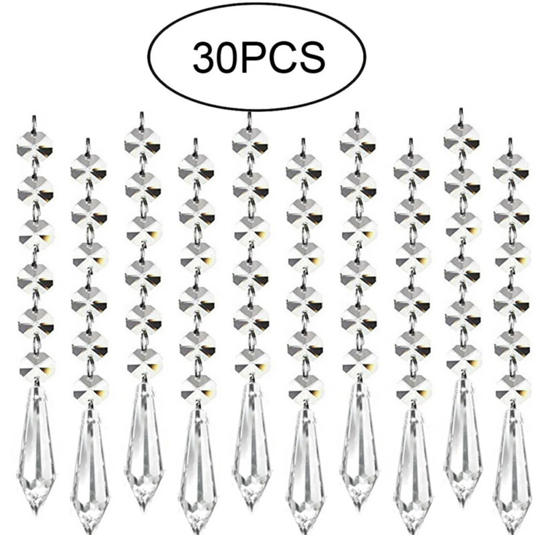 

30pcs Crystal bead curtain Crystal Ornaments Garland Acrylic Chandelier