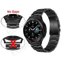 stainless steel strap for samsung galaxy watch 4 44mm 40mm classic 46mm 42mm watchband no gaps metal band curved end bracelet