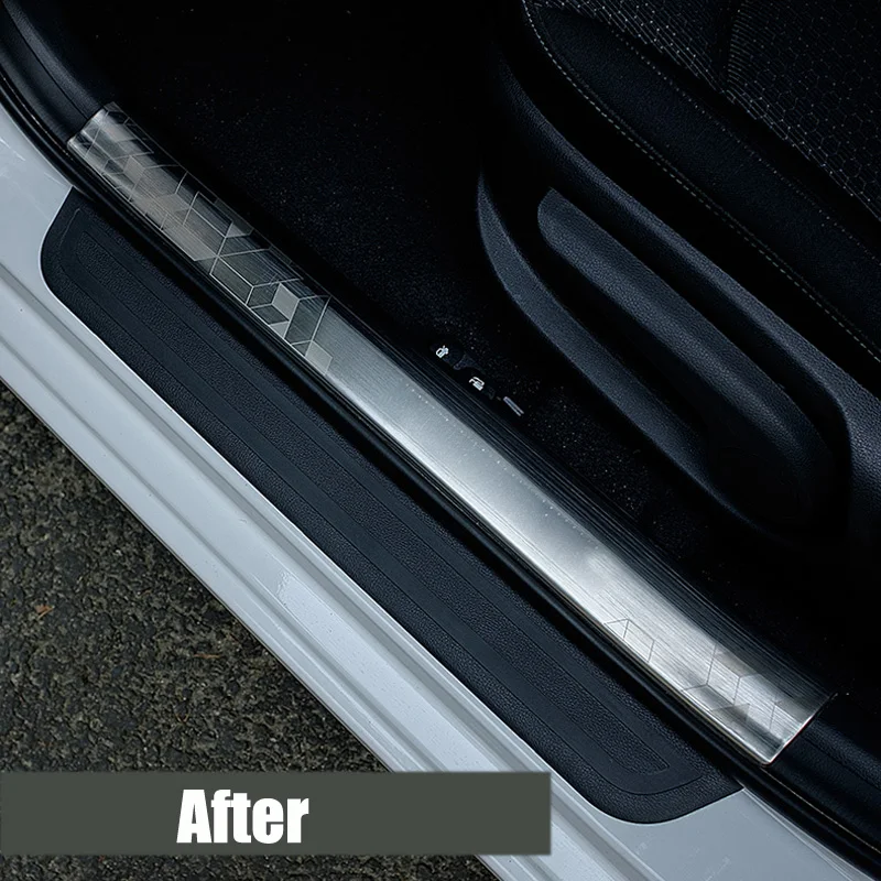 4 шт./компл. накладки на пороги двери из нержавеющей стали наклейка для стайлинга