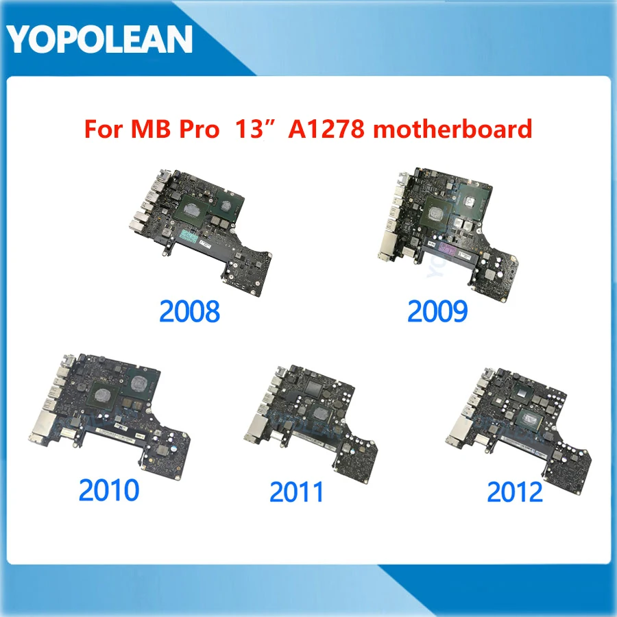 Оригинальная материнская плата для Macbook Pro 13 &quotA1278 2008 2009 2010 2011 2012 лет|ЖК-экран