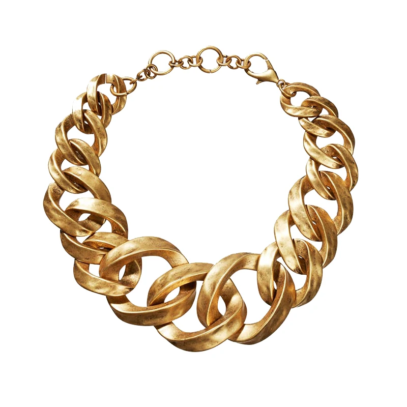 Женское винтажное ожерелье-чокер JUST FEEL массивное металлическое ожерелье