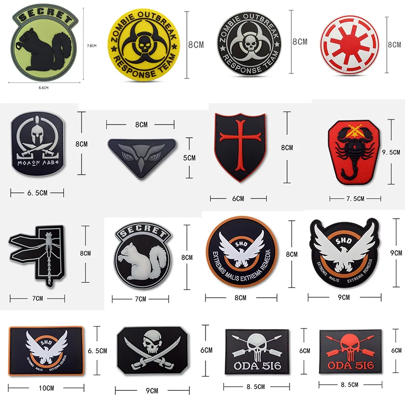 Команда реагирующая на вспышку зомби разделение SHD крылья из ПВХ нашивка эмблема