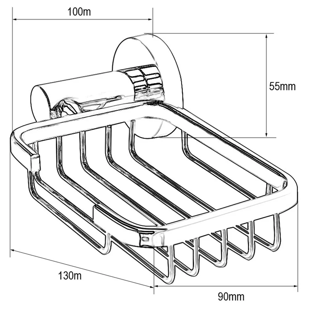 

1pcs Stainless Steel Wall Mounted Shower Soap Holder Soap Storage Box Container Soap Dish Basket Tray Rack Bathroom Accessories