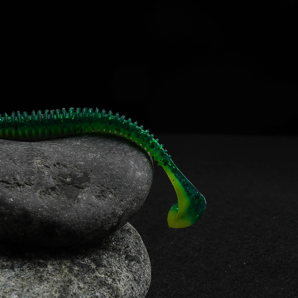 BassLegend Salted Fishing Soft Swing Ring Impact Shad Paddle Tail Worm Super Soft Swimbait Bass Pike Walleye Lure 50mm 0.6g