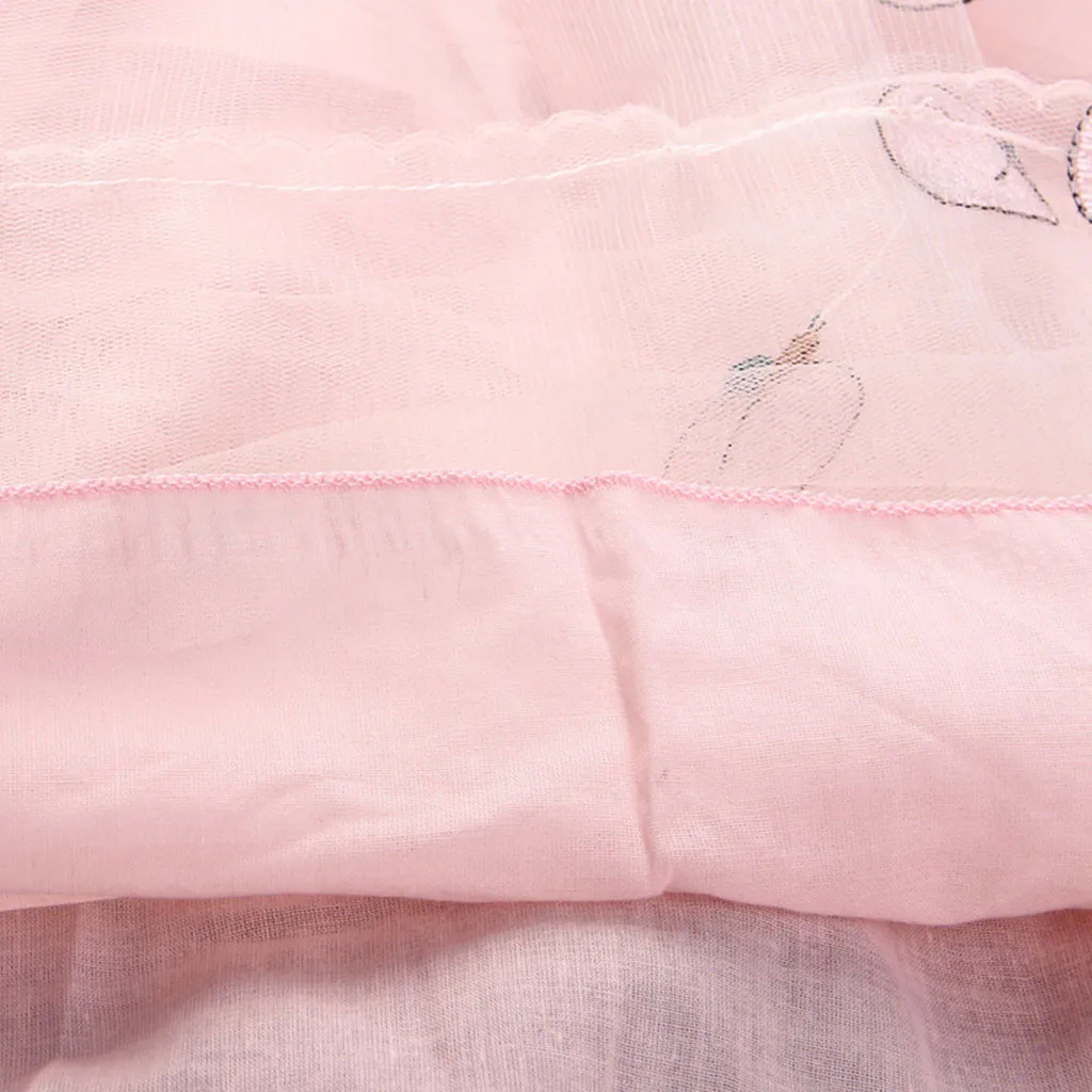 Фатиновое платье без рукавов с мультяшным принтом для маленьких девочек одежда