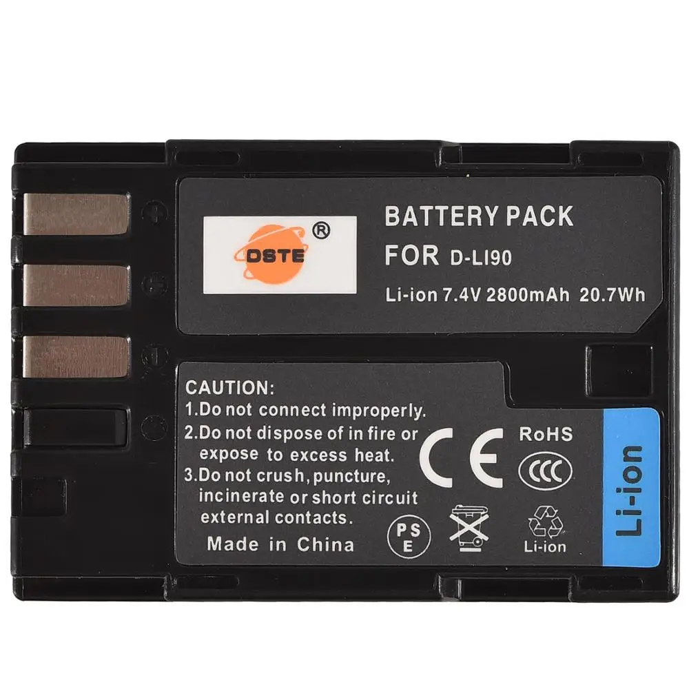 DSTE 2 шт. аккумулятор для фотоаппарата с вилкой Стандарта США комплект зарядного