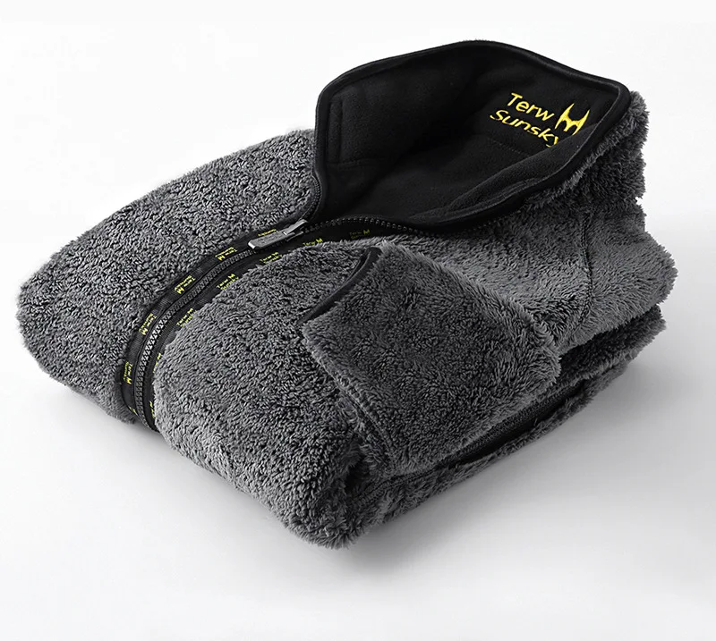 Двусторонняя Толстая флисовая куртка для мужчин осенне зимняя уличная