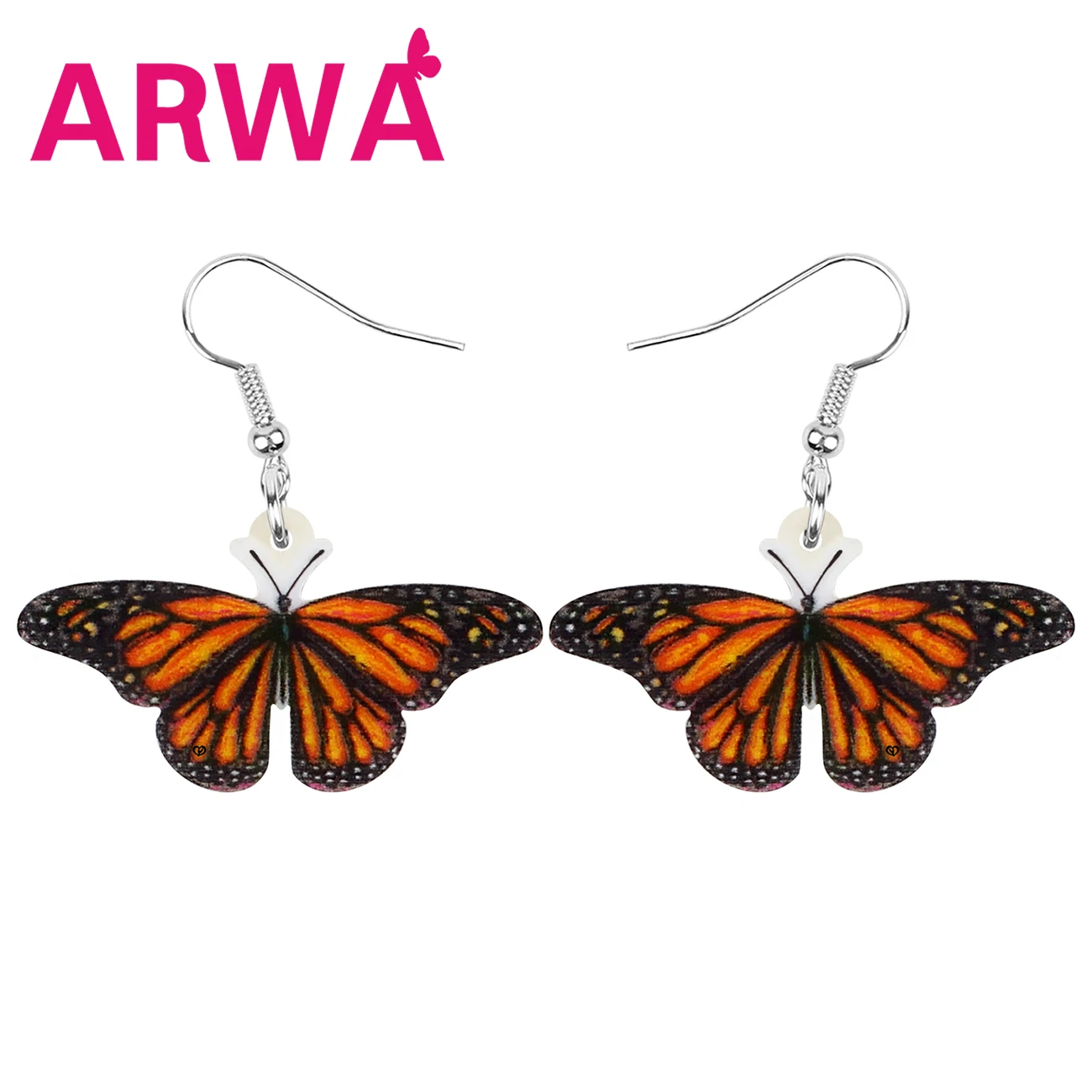 ARWA акриловые серьги бабочки монарха большие милые насекомое животное Висячие